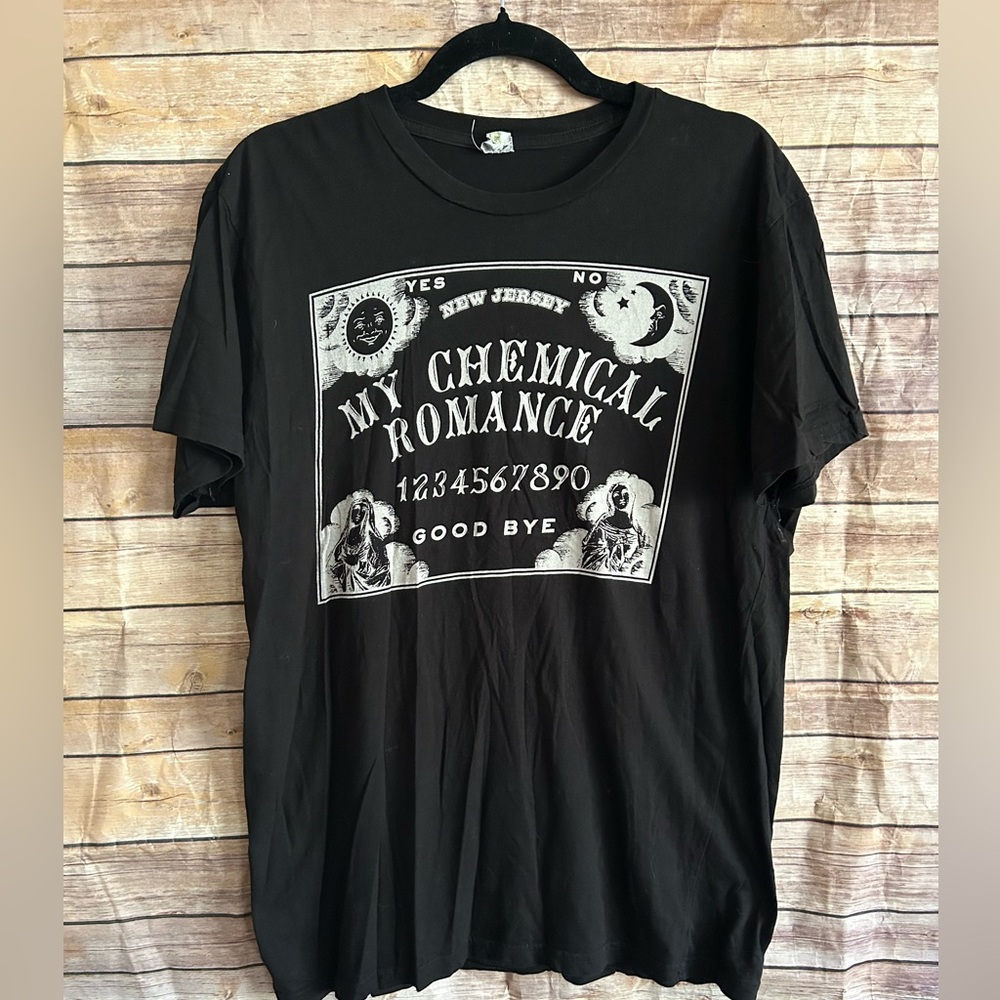 Rock Me My Chemical Romance Pre-Shrunk Cotton Band Tee Black Large